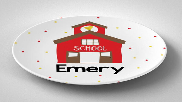 Schoolhouse | Plate | Back to School | Gift Idea | Personalized | Dishwasher Safe | Oven Safe | Microwave Safe | DecoWare™