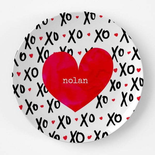 Valentine Xo Red | Plate | Valentines Day | Gift Idea | Personalized | Dishwasher Safe | Oven Safe | Microwave Safe | DecoWare™