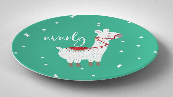 Valentine Llama | Plate | Valentines Day | Gift Idea | Personalized | Dishwasher Safe | Oven Safe | Microwave Safe | DecoWare™