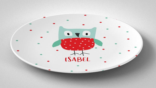 Valentine Owl | Plate | Valentines Day | Gift Idea | Personalized | Dishwasher Safe | Oven Safe | Microwave Safe | DecoWare™