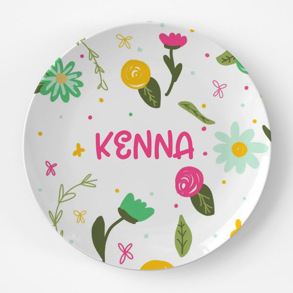 Easter Floral 2 | Plate | Easter | Gift Idea | Personalized | Dishwasher Safe | Oven Safe | Microwave Safe | DecoWare™