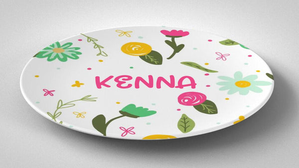 Easter Floral 2 | Plate | Easter | Gift Idea | Personalized | Dishwasher Safe | Oven Safe | Microwave Safe | DecoWare™