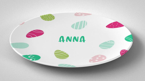 Easter Egg Pink | Plate | Easter | Gift Idea | Personalized | Dishwasher Safe | Oven Safe | Microwave Safe | DecoWare™