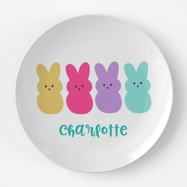 Easter Bunny Peeps | Plate | Easter | Gift Idea | Personalized | Dishwasher Safe | Oven Safe | Microwave Safe | DecoWare™