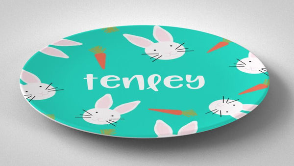 Easter Bunny Carrots | Plate | Easter | Gift Idea | Personalized | Dishwasher Safe | Oven Safe | Microwave Safe | DecoWare™