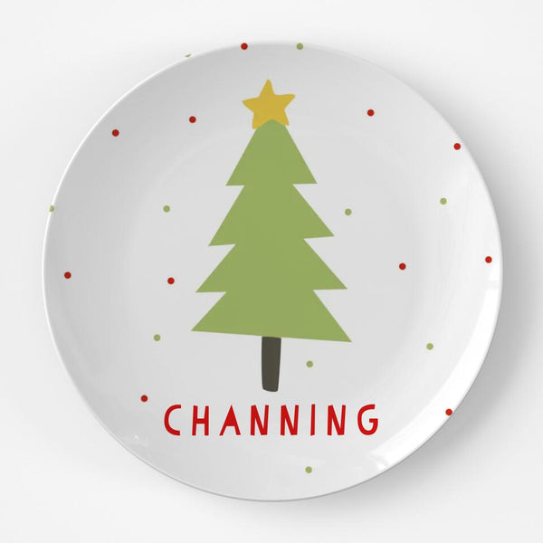 Christmas Tree | Plate | Christmas | Gift Idea | Personalized | Dishwasher Safe | Oven Safe | Microwave Safe | DecoWare™