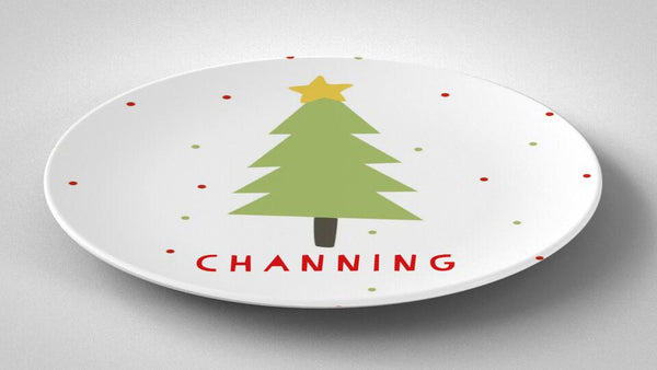 Christmas Tree | Plate | Christmas | Gift Idea | Personalized | Dishwasher Safe | Oven Safe | Microwave Safe | DecoWare™