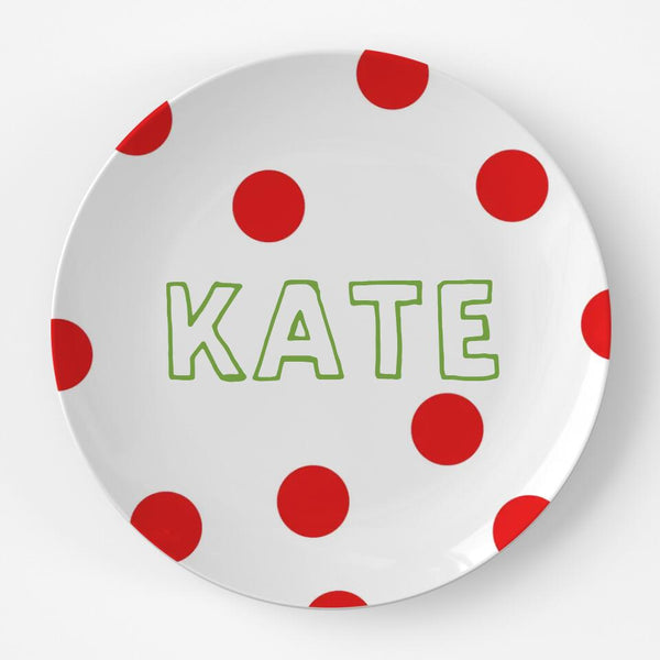 Big Dot | Plate | Christmas | Gift Idea | Personalized | Dishwasher Safe | Oven Safe | Microwave Safe | DecoWare™