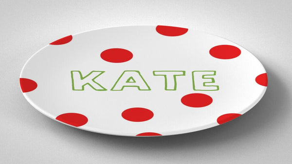 Big Dot | Plate | Christmas | Gift Idea | Personalized | Dishwasher Safe | Oven Safe | Microwave Safe | DecoWare™