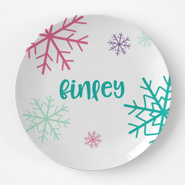 Snowflake | Plate | Christmas | Gift Idea | Personalized | Dishwasher Safe | Oven Safe | Microwave Safe | DecoWare™