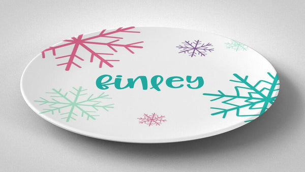 Snowflake | Plate | Christmas | Gift Idea | Personalized | Dishwasher Safe | Oven Safe | Microwave Safe | DecoWare™