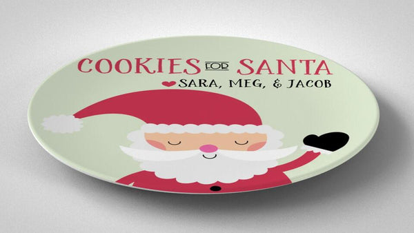 Cookies for Santa | Plate | Christmas | Gift Idea | Personalized | Dishwasher Safe | Oven Safe | Microwave Safe | DecoWare™