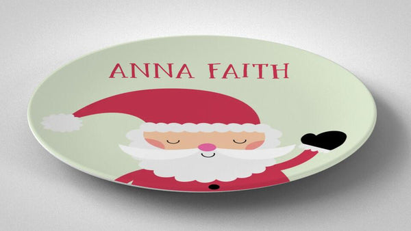 Santa 1 | Plate | Christmas | Gift Idea | Personalized | Dishwasher Safe | Oven Safe | Microwave Safe | DecoWare™