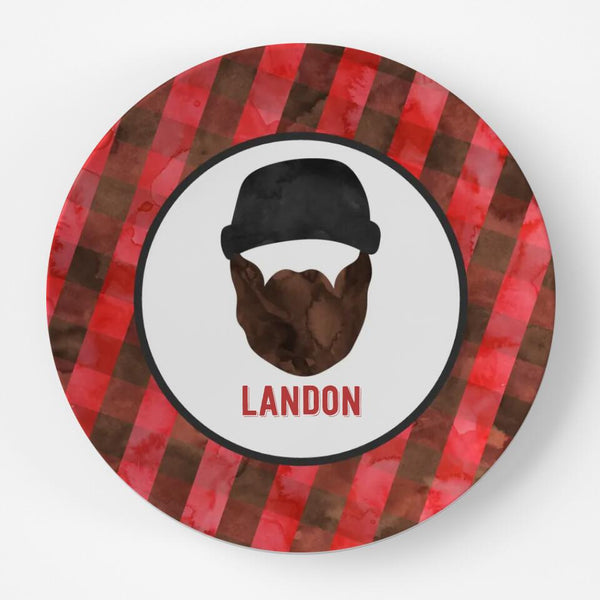 Lumberjack Plaid | Plate | Christmas | Gift Idea | Personalized | Dishwasher Safe | Oven Safe | Microwave Safe | DecoWare™