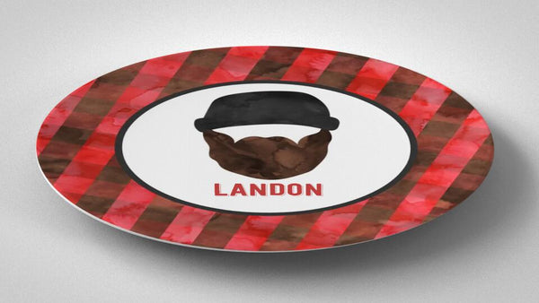 Lumberjack Plaid | Plate | Christmas | Gift Idea | Personalized | Dishwasher Safe | Oven Safe | Microwave Safe | DecoWare™