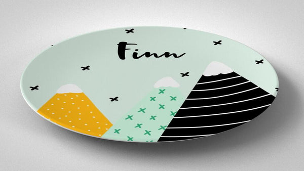 Mountain | Plate | Christmas | Gift Idea | Personalized | Dishwasher Safe | Oven Safe | Microwave Safe | DecoWare™