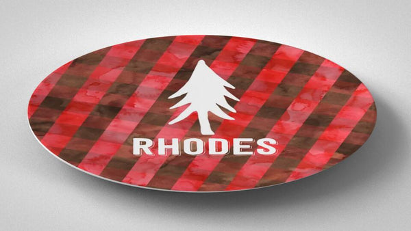 Tree Buffalo Plaid | Plate | Christmas | Gift Idea | Personalized | Dishwasher Safe | Oven Safe | Microwave Safe | DecoWare™