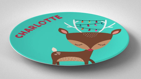 Reindeer | Plate | Christmas | Gift Idea | Personalized | Dishwasher Safe | Oven Safe | Microwave Safe | DecoWare™