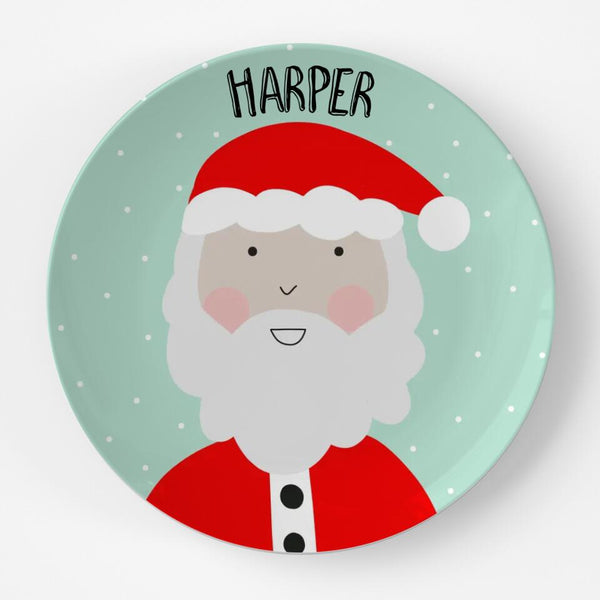 Santa 2 | Plate | Christmas | Gift Idea | Personalized | Dishwasher Safe | Oven Safe | Microwave Safe | DecoWare™