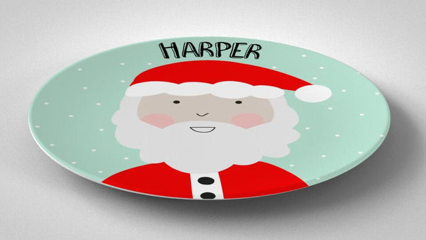 Santa 2 | Plate | Christmas | Gift Idea | Personalized | Dishwasher Safe | Oven Safe | Microwave Safe | DecoWare™