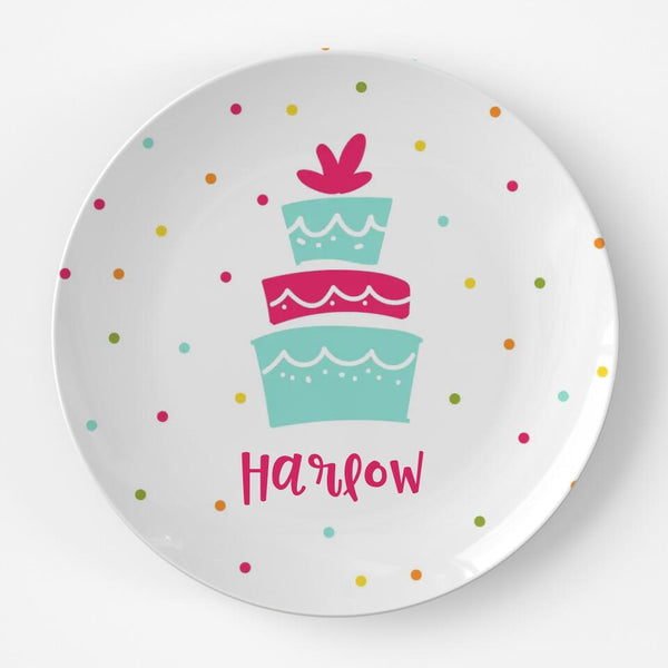 Birthday Cake | Plate | Birthday | Gift Idea | Personalized | Dishwasher Safe | Oven Safe | Microwave Safe | DecoWare™