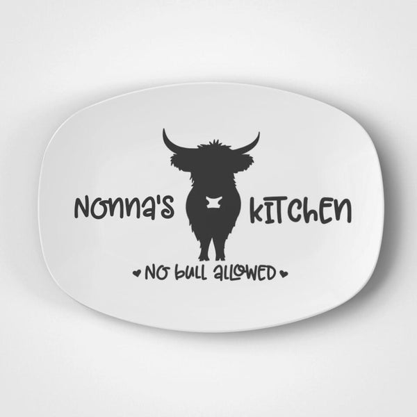 Kitchen Bull | Platter | Mothers Day | Personalized | Mom | Gift Idea | Microwave Safe | DecoWare™