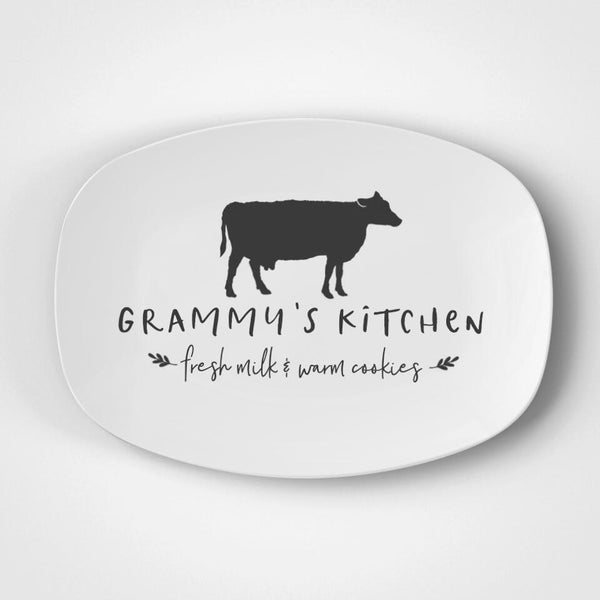 Kitchen Cow | Platter | Mothers Day | Personalized | Mom | Gift Idea | Microwave Safe | DecoWare™