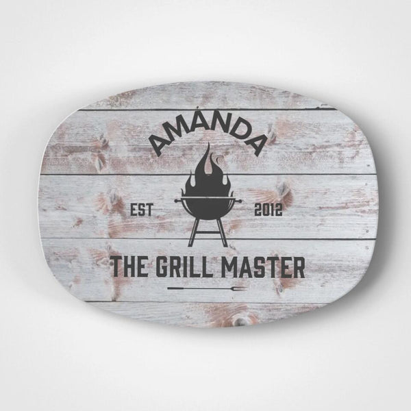 BBQ Grill + Chill Light Wood | Fathers Day | Personalized | Dad | Gift Idea | Microwave Safe | DecoWare™