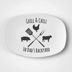 Utensils Grill + Chill | Fathers Day | Personalized | Dad | Gift Idea | Microwave Safe | DecoWare™