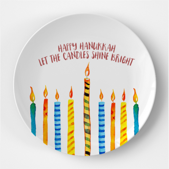 Hanukkah Candles Plate