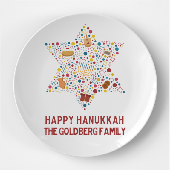 Happy Hanukkah Plate