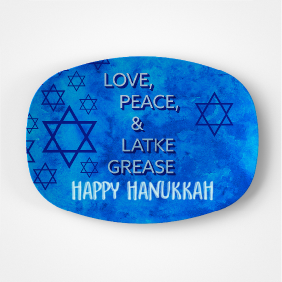 Love, Peace, and Latke Grease Platter